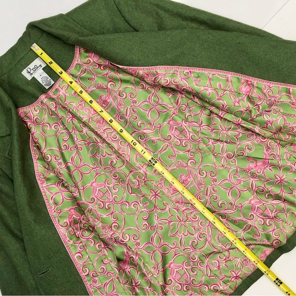 Vintage Lilly Pulitzer Wool Blend Blazer Jacket Green Size 4 - Picture 7 of 13
